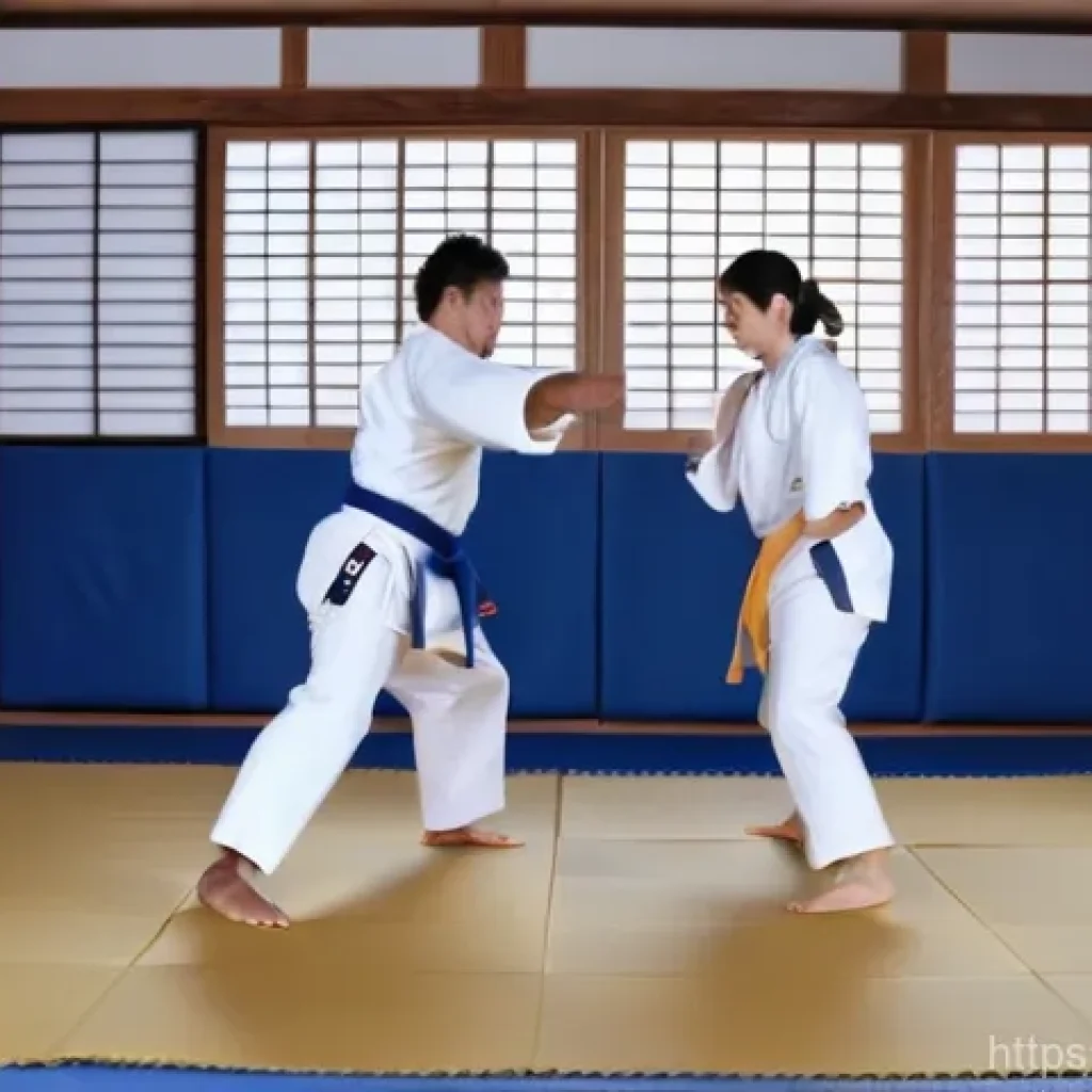 유도와 체중 감량 - **Dynamic Full-Body Judo Workout:** A diverse group of adults, male and female, in their late 20s to...