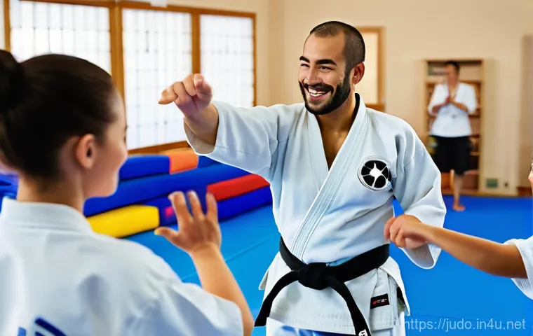 유도와 체중 감량 - **Dynamic Full-Body Judo Workout:** A diverse group of adults, male and female, in their late 20s to...