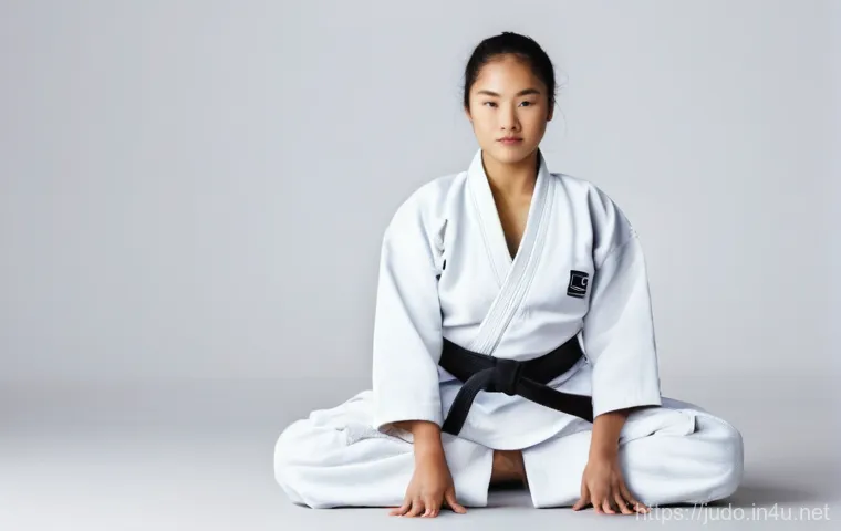 유도 영상 강의 추천 - **Image Prompt 2: Online Judo Instruction and Replication**
    A split-screen composition. On the l...