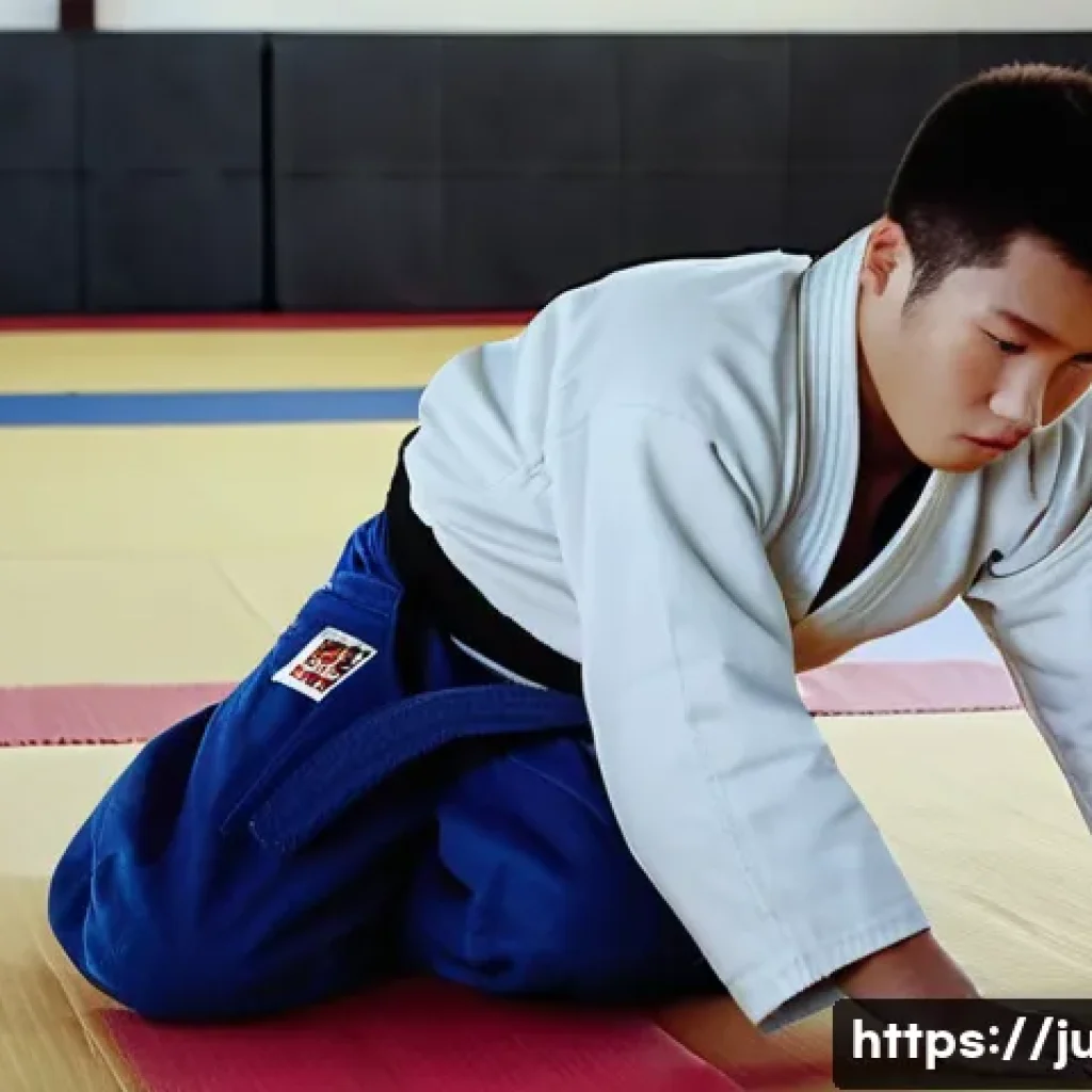 유도 벨트 단계별 설명 - **Image Prompt 1: The Humble Beginning of a Judo Journey**
A wide-angle shot inside a traditiona...